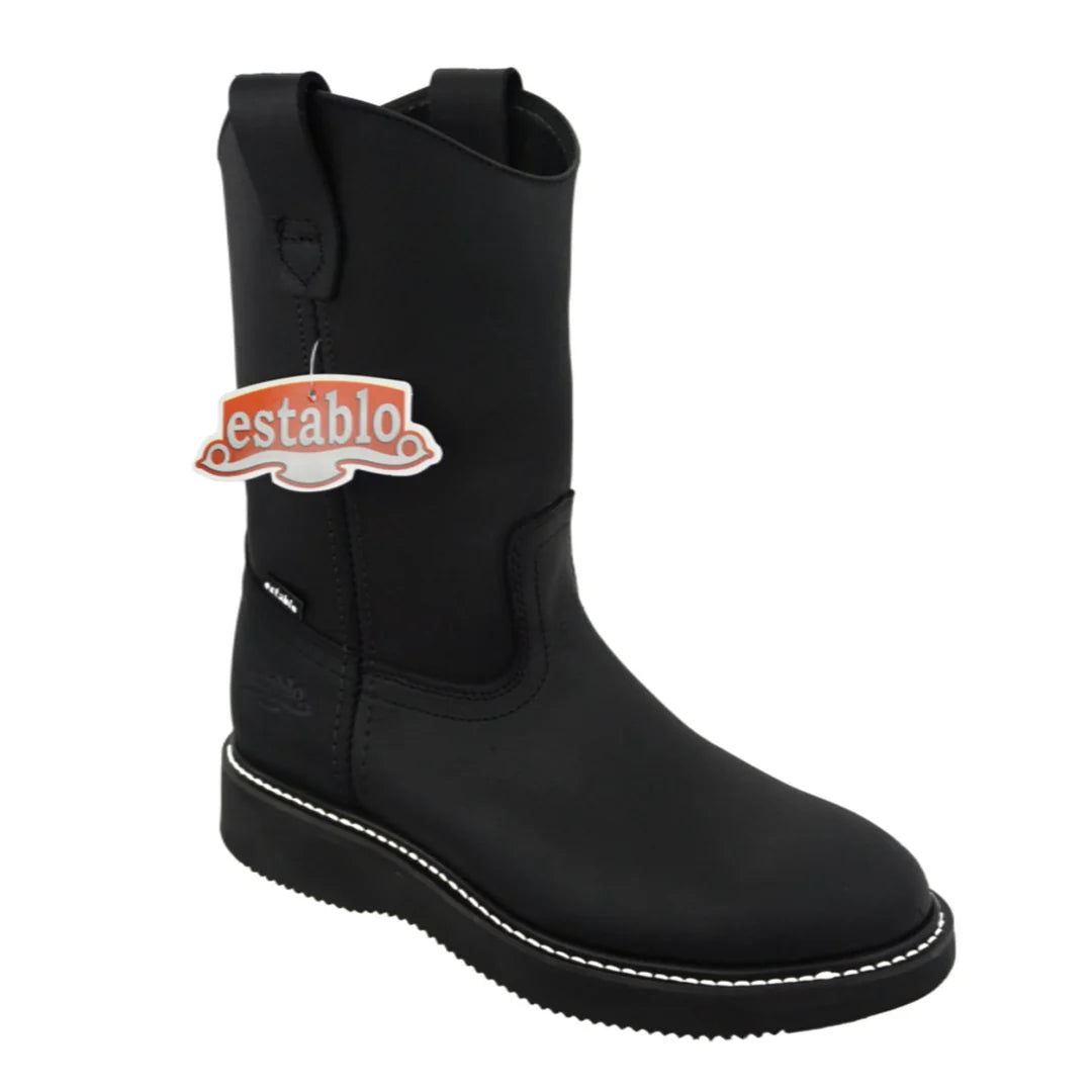 Men s Establo 553 Bull Fight Black Pull Up Soft Toe Work Boot Grupo Vargas MX