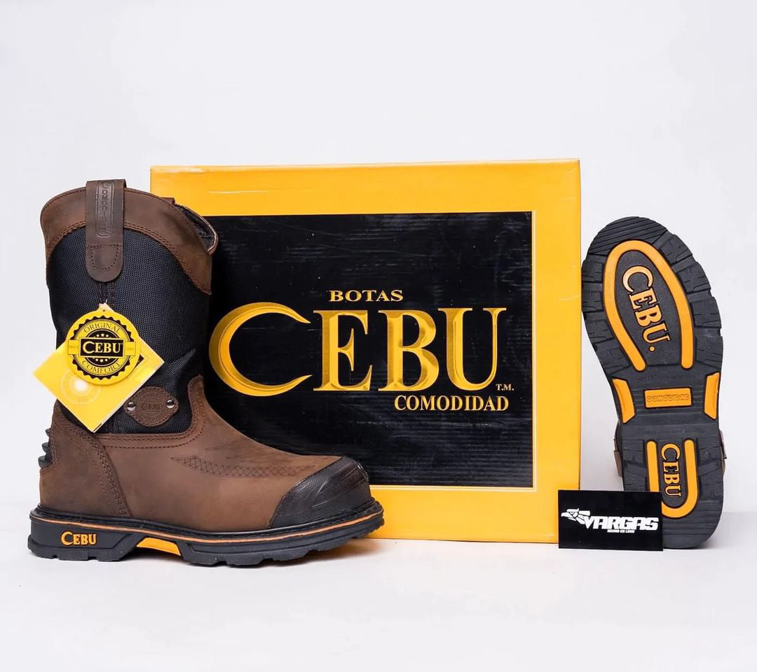 Men’s Cebu Farmer “HL200” Brown Pull Up 10” Steel Toe Work Boot