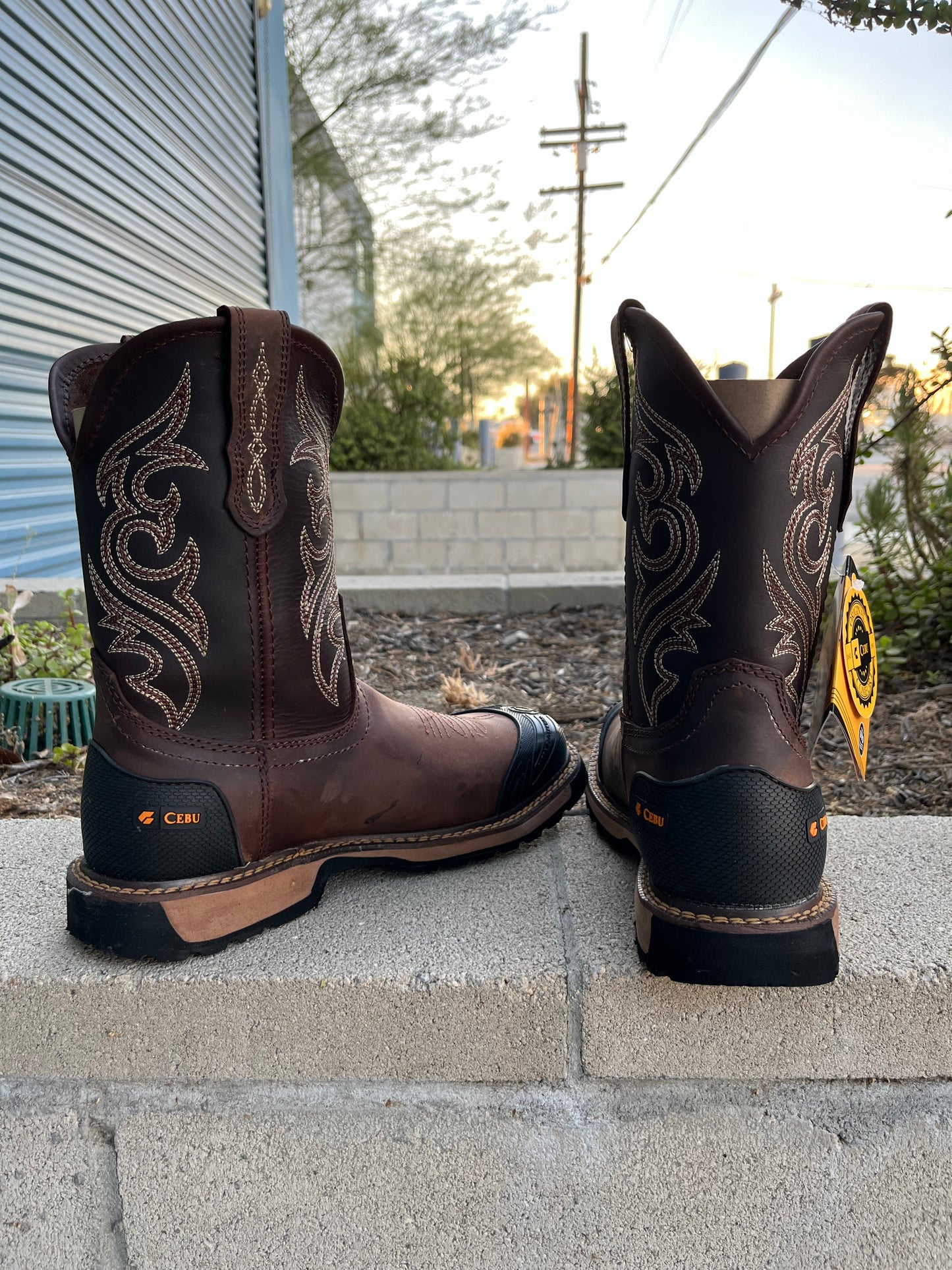 Men’s Cebu Rodeo Square Toe “TUCSON” Pull On Soft Toe Work Boot