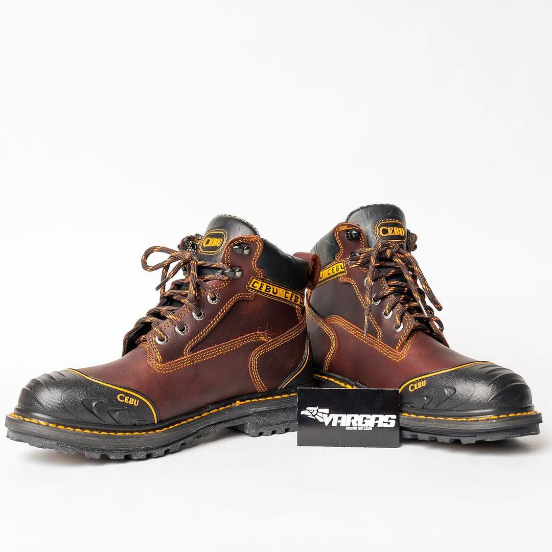 Men’s Cebu “BORCESHARK” Brown 6” Steel Toe Work Boot