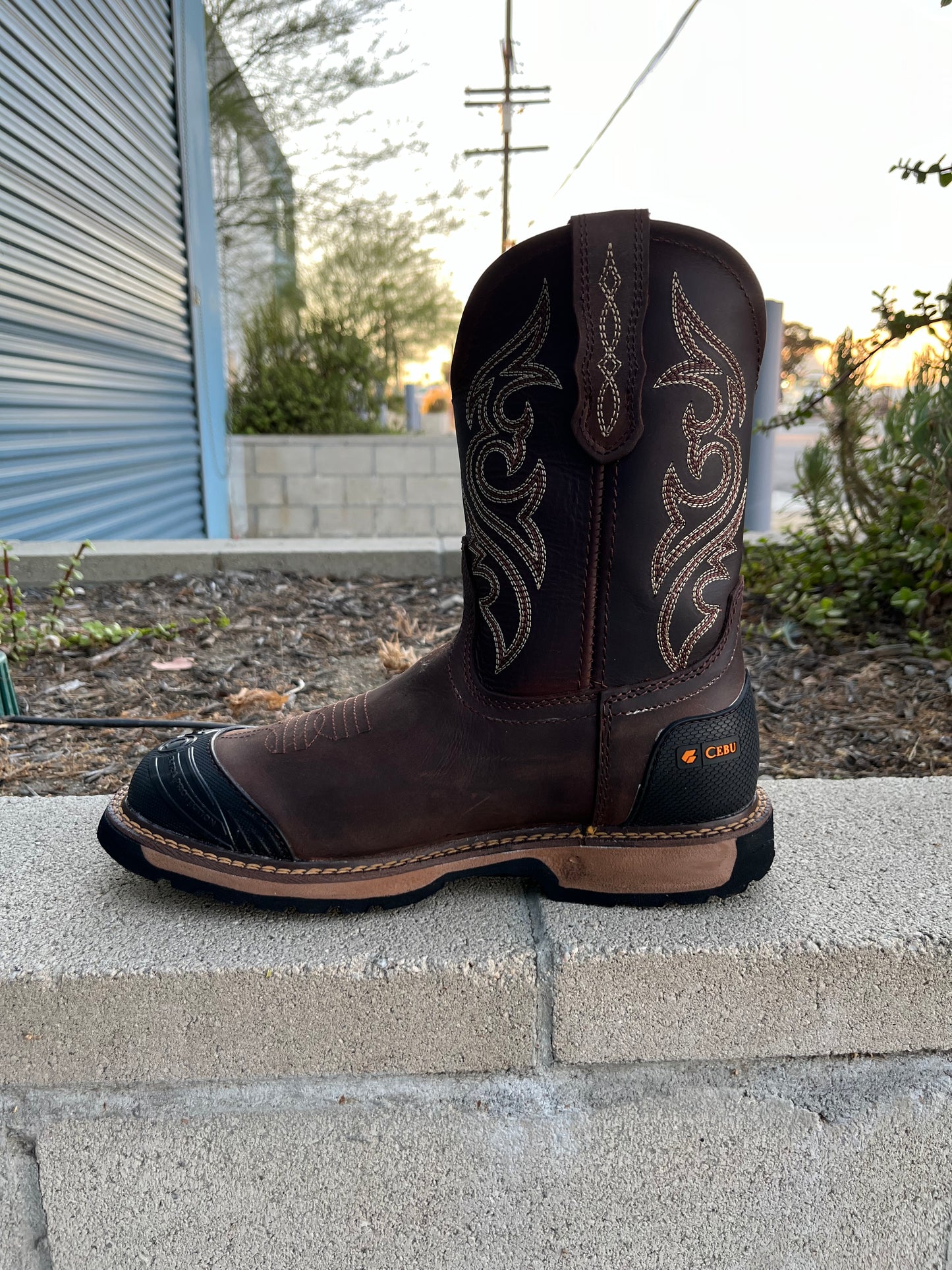 Men’s Cebu Rodeo Square Toe “TUCSON” Pull On Soft Toe Work Boot