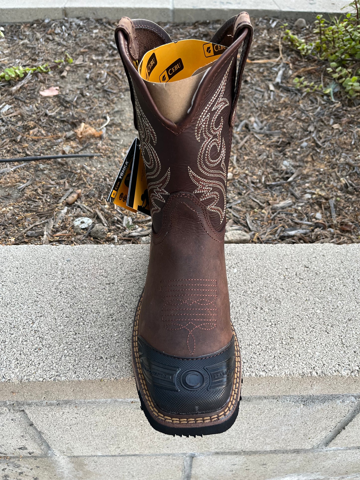 Men’s Cebu Rodeo Square Toe “TUCSON” Pull On Soft Toe Work Boot