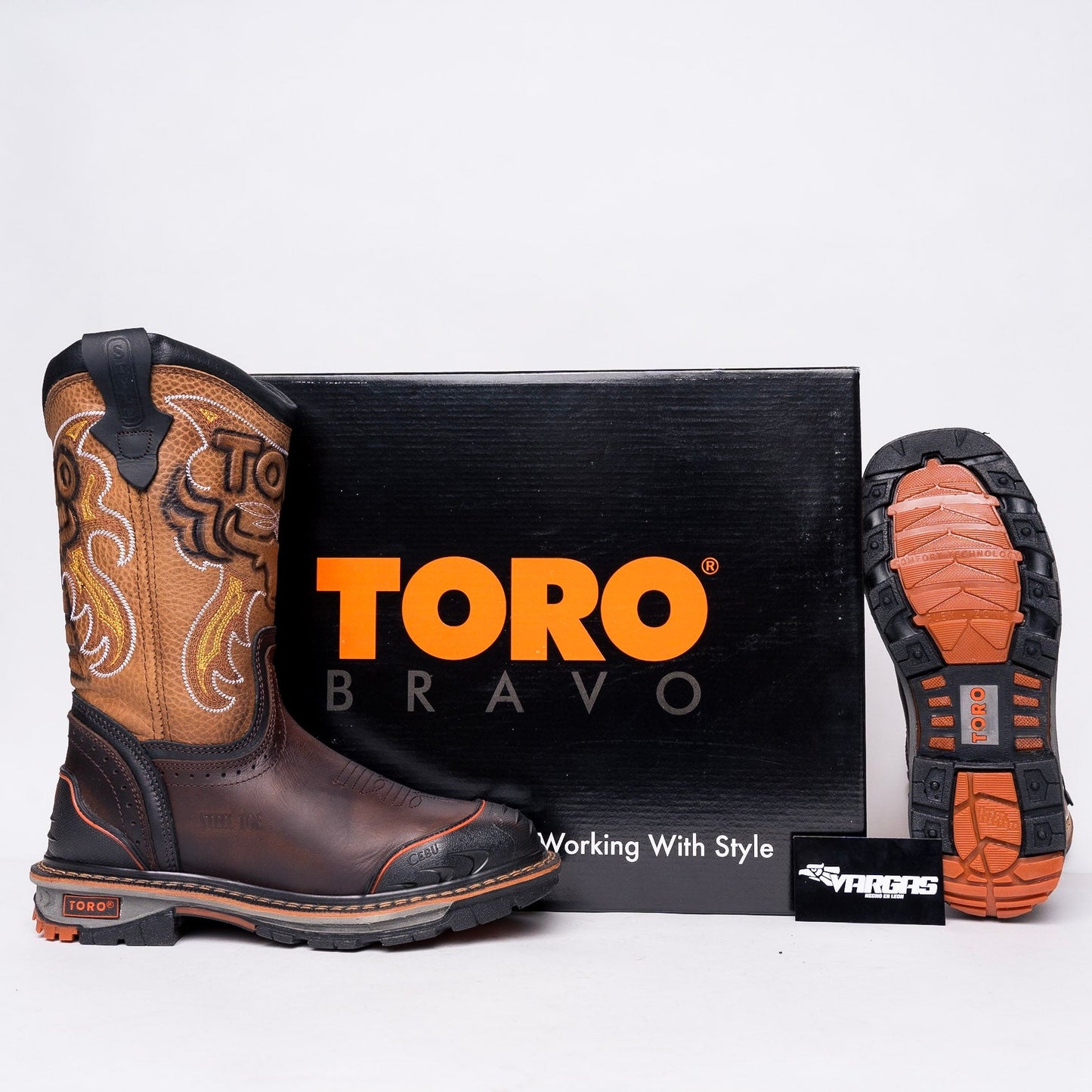 Men’s Cebu Rodeo “Toro Bravo” Farmer Slip On Steel Toe Work Boot